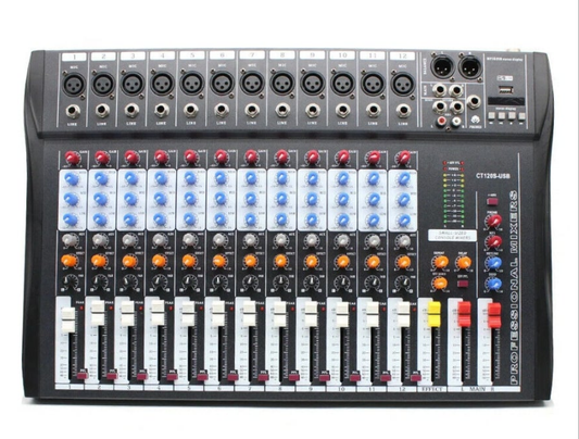 12 Channel Mixing Console Audio Mixer DJ Controller Professional
