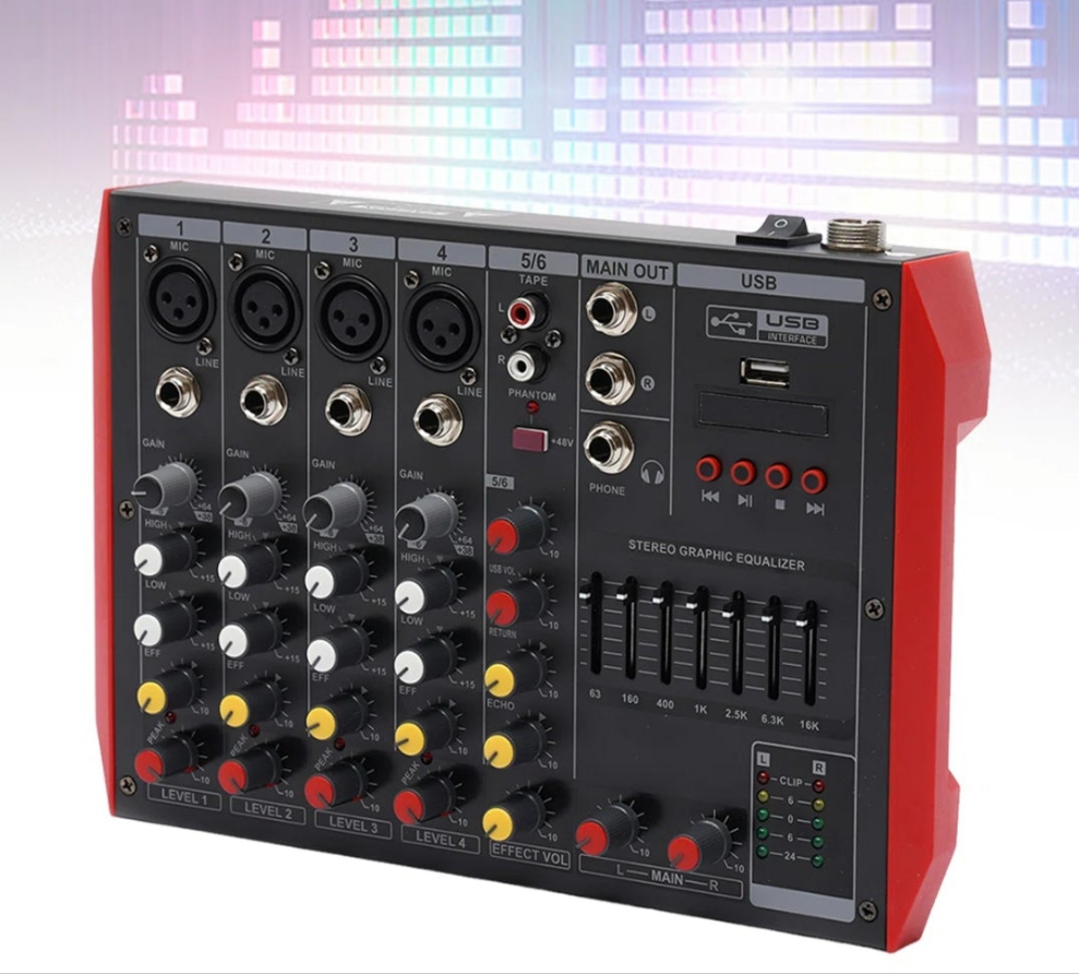 6 Channel Bluetooth Versatile Audio Mixer