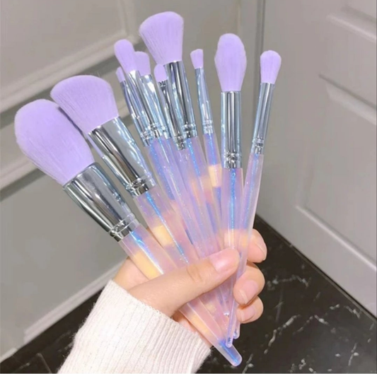 10pcs Makeup Brush Professional Set For Convenient Application Of Foundation, Blush, Eyeshadow, Eyebrow, Highlight, Contour, Lip, Nose And Face Cosmetics
