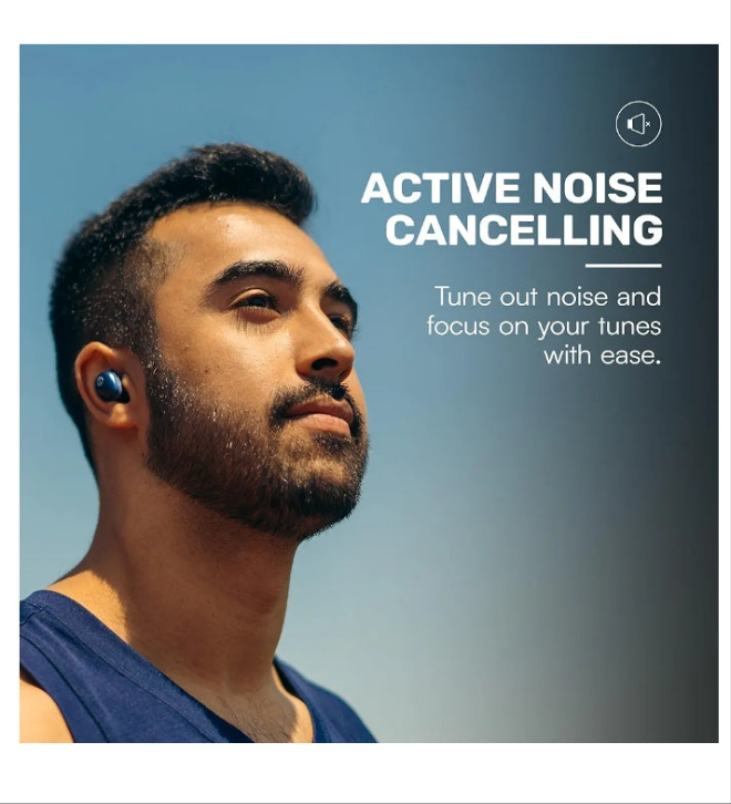 Bluetooth True Wireless Earbuds with Built in Mic 56 Hours of Battery, IPX7 Waterproof, Active Noise Cancellation, Awareness Mode, and Bluetooth 5.3
