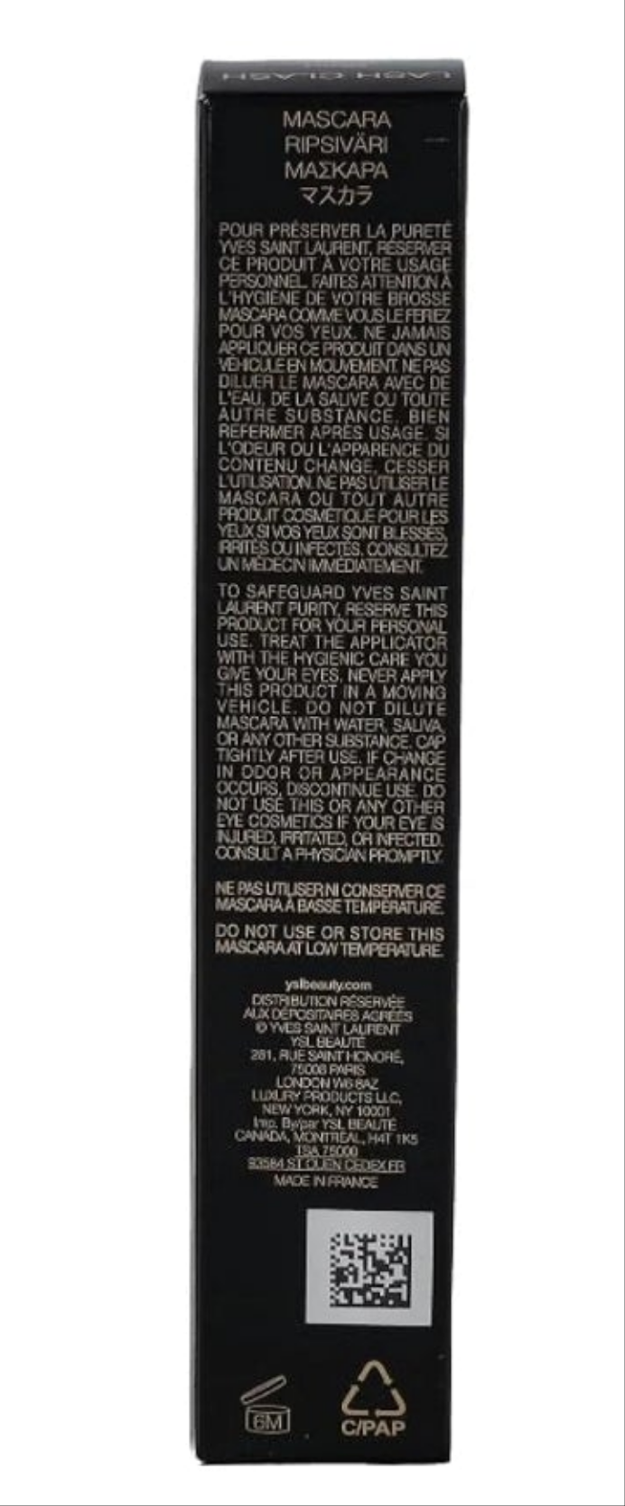 Yves Saint Laurent Lash Clash Mascara 01 Noir