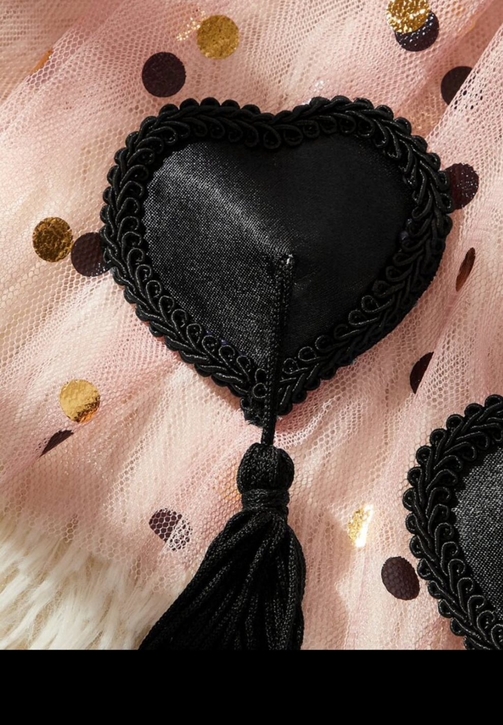 Nipple pasties heart tassels