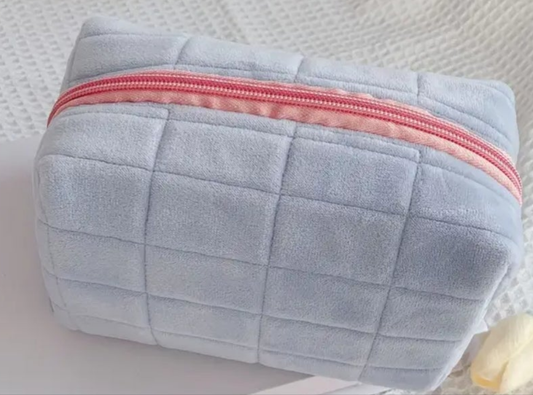 COCOMONEY COSMETIC BAG canvas blue and pink