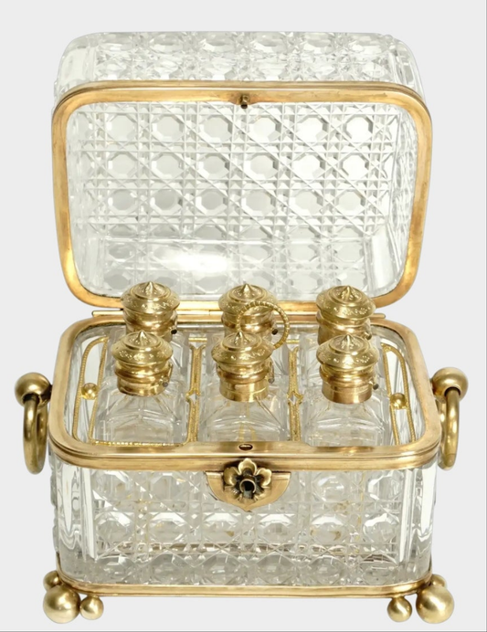 Cut Crystal Perfume Box, Casket