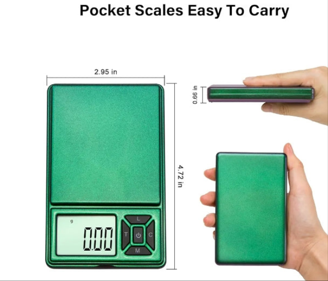 Digital Pocket Gram Scale 300g x 0.01g Accuracy， Small Mini High Precision Scale Digital Weight Grams and Oz for Jewelry, Diamond，Arrows, Powders and Food,with 50g Cal Weights