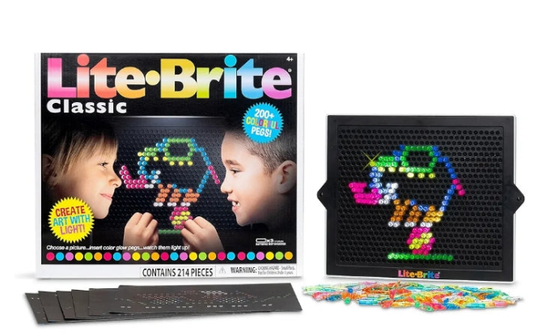 Lite Brite Classic, Favorite Retro Toy - Create Art with Light, STEM, Educational Learning, Holiday, Birthday, Gift, Boys, Kid, Toddler,