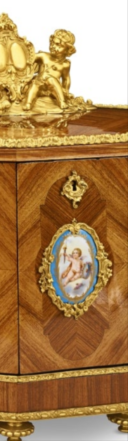 Baccarat Cave à Liqueur with Sèvres Porcelain