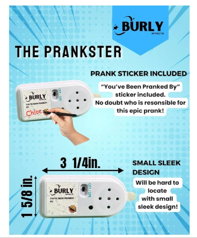Hidden Noise Maker Gag Prank - 10 Different Sounds - Ringtone, Dog, Cat, Cricket, Fart, Baby Cry, Smoke Alarm, Monkey, Screaming Goat, Bird (1 Pack)