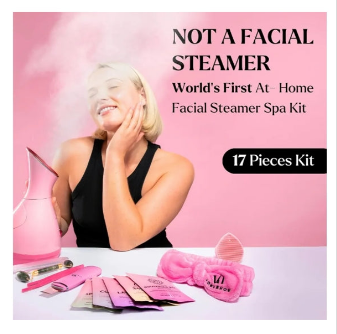 Facial Steamer Spa Gifts with Complimentary 17 Skin Care Tools | Face Steamer Gift Set for Women with Towel Warmer & Humidifier Mode| Self Care Gifts for Women, Spa Gifts,