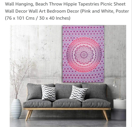 Tapestry pink purple