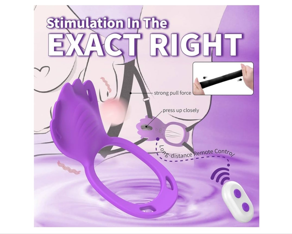 Adult Sex Toys Wearable Panty Vibrator,Female Sex Toy with 9 Vibration Modes,Vibrating Penis Ring Clitoral Stimulator,Couple Sex Toy with APP Remote Control Vibrators for Women Men Sexual (