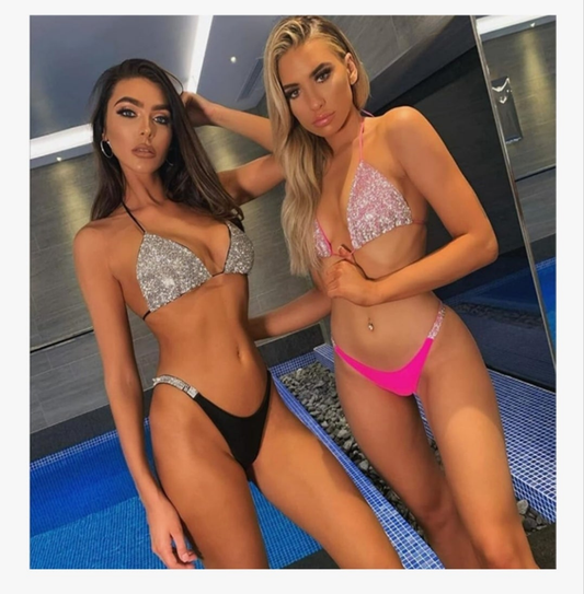COCOMONEY BIKINI pink or black 1 set with free bag and gifts