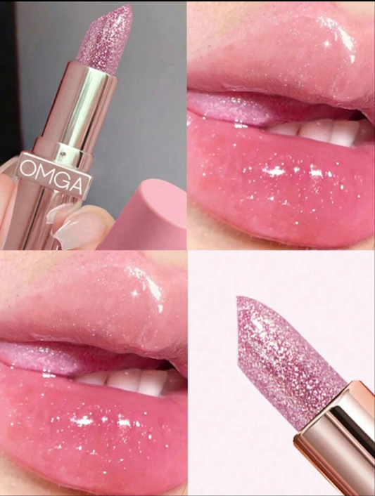 Color-Changing Lipstick With Fine Glitter Lip Care Anti-Chapping Moisturizing Lip Plumper Temperature-Sensitive Lip Balm moisturizing long lasting