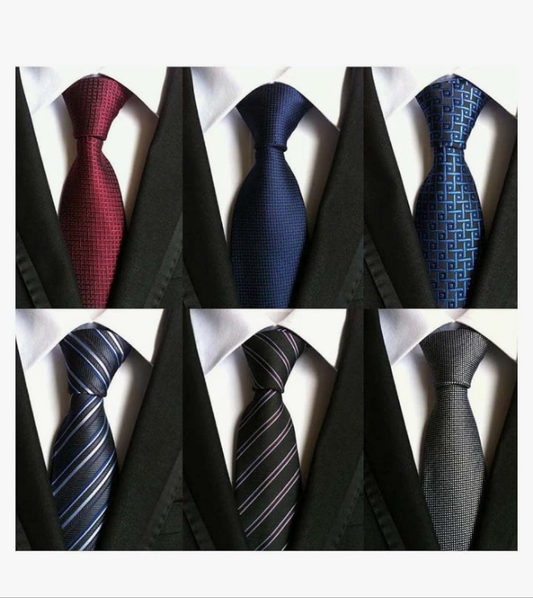 Lot 6 PCS Classic Men's Silk Tie Necktie Woven JACQUARD Neck Ties