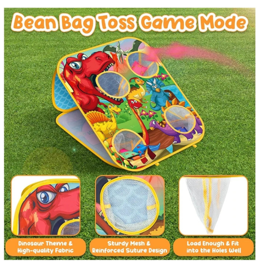 Bean Bag Toss Game Kids Outdoor Toys,Double-Sided Foldable Cornhole Board Backyard Beach Yard Outdoor Toys for Toddler, Outside Lawn Party Activities Toy