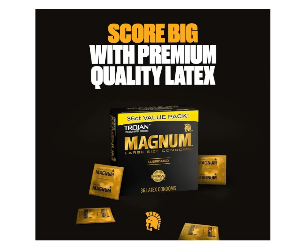 Condoms Magnum Lubricated Large Condoms, Comfortable and Smooth Lubricated Condoms for Men, America’s Number One Condom, 36 Count Pack