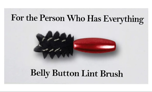 Belly Button Brush – Excellent Gift for Wife Husband Boyfriend Girlfriend Friend Sister Brother Dad Mom – Black Handle