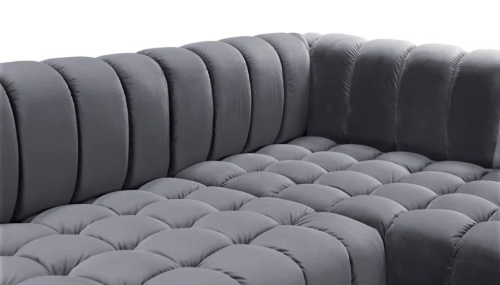 3 - Piece Velvet Sectional 2 colors to choose from