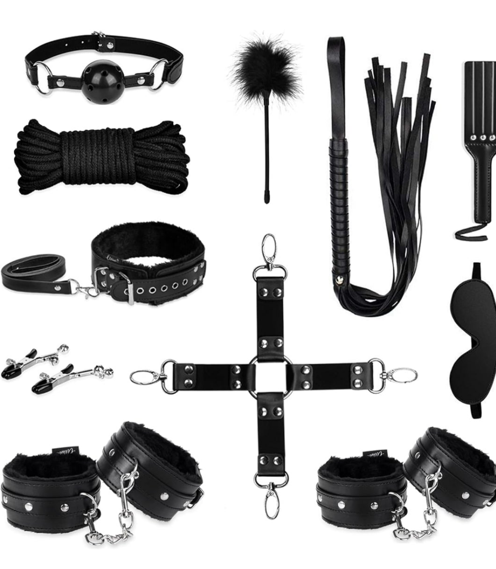 Bondage for Sex 11 Pcs BDSM Leather Bondage Sets Restraint Kits for Women and Couples