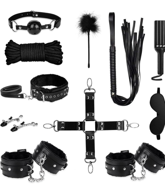 Bondage for Sex 11 Pcs BDSM Leather Bondage Sets Restraint Kits for Women and Couples