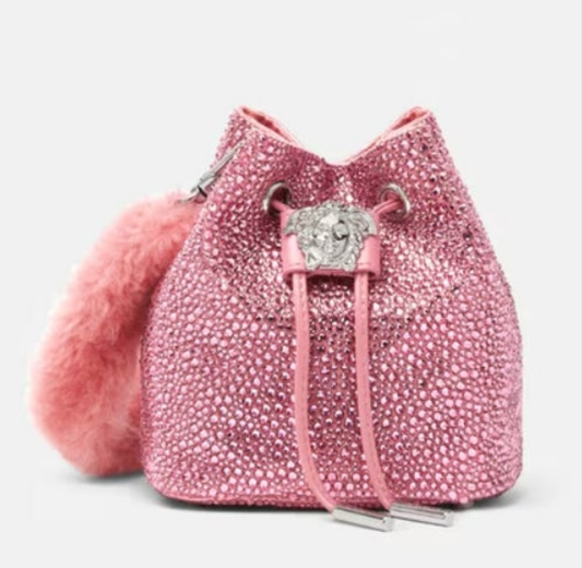 Versace Crystal La Medusa Mini Bucket Bag