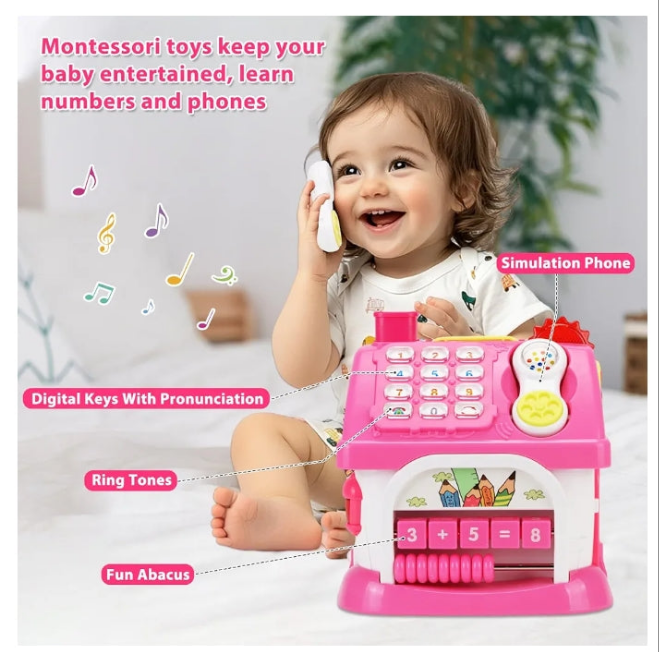 Toys for 1 Year Old Girl Gifts: Baby Musical Toys 6-12 12-18 Months 8-in-1 Multi-Functional House - Montessori Educational Toys for Toddlers 1+- First Christmas 1st