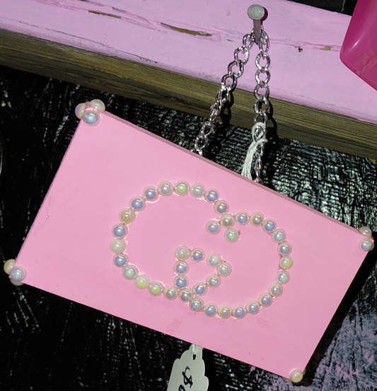 COCOMONEY ART Pink GG 1 OF 1 CUSTOM PIECE BY COCOMONEY painting on canvas