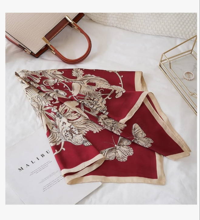 Silk Scarf 35” Head Scarf for Women Wraps Headscarf for Sleeping Square Hair Scarves Fashion Bandana Head scarf