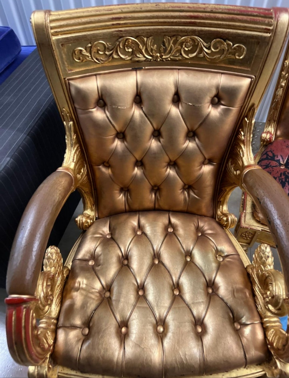 Versace Original Vanitas Gilt Dining Chair Set of 6, Gianni Versace, 1994