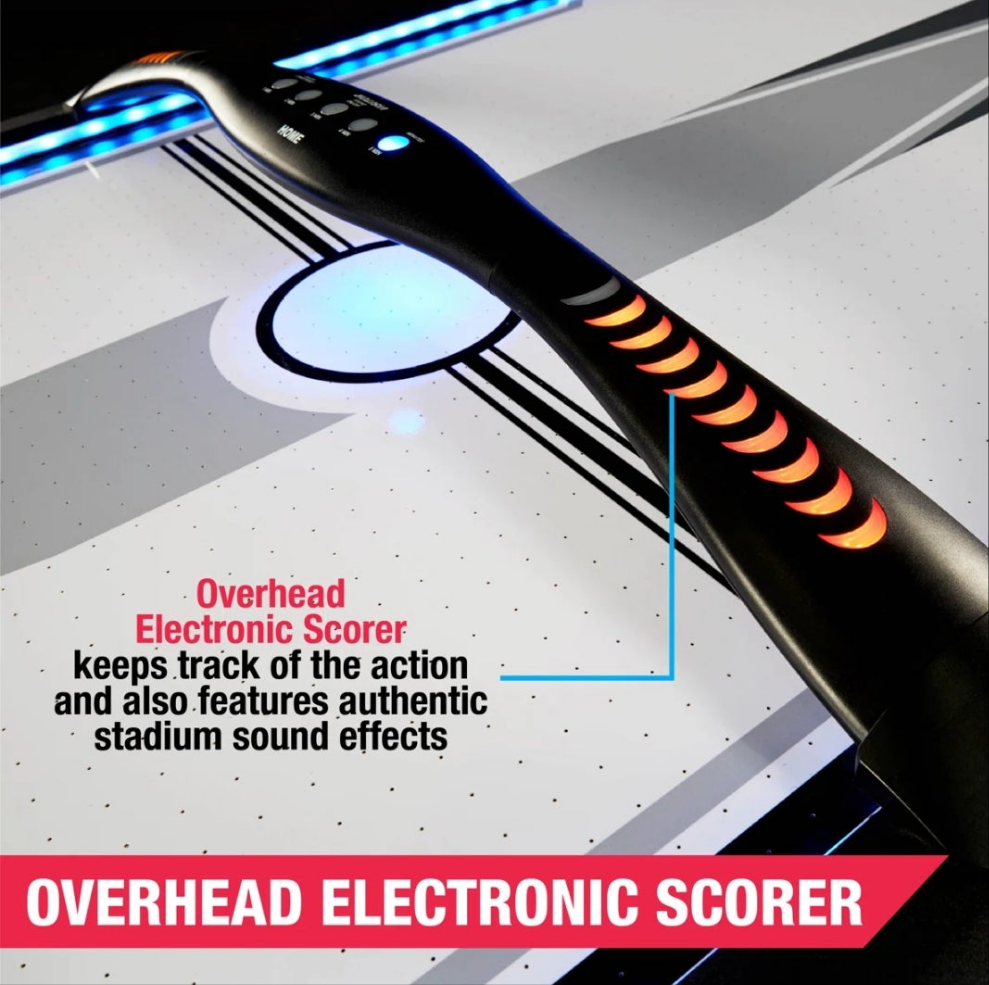 Four Player Air Hockey Table with Digital Scoreboard with Lights