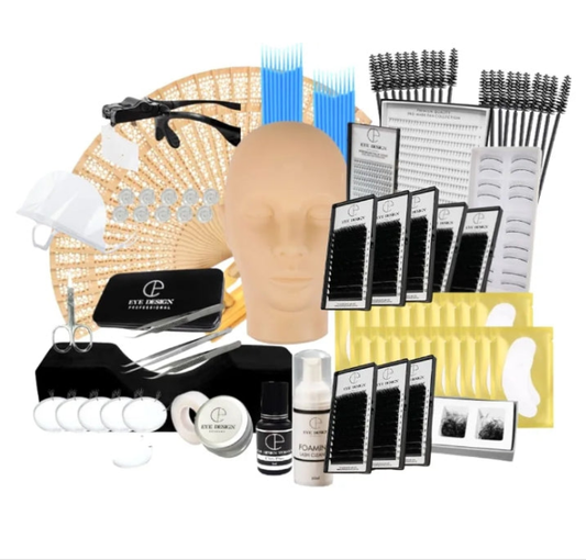 A full set of Eye Design Classic & Volume Eyelash Extensions Professional Kit contains all the essentials for you to start your professional skills instantly. What's included: 3 Cashmere Super Mink Classic 0.15 | C curl | Mix Length ( 9mm - 13mm) 5
