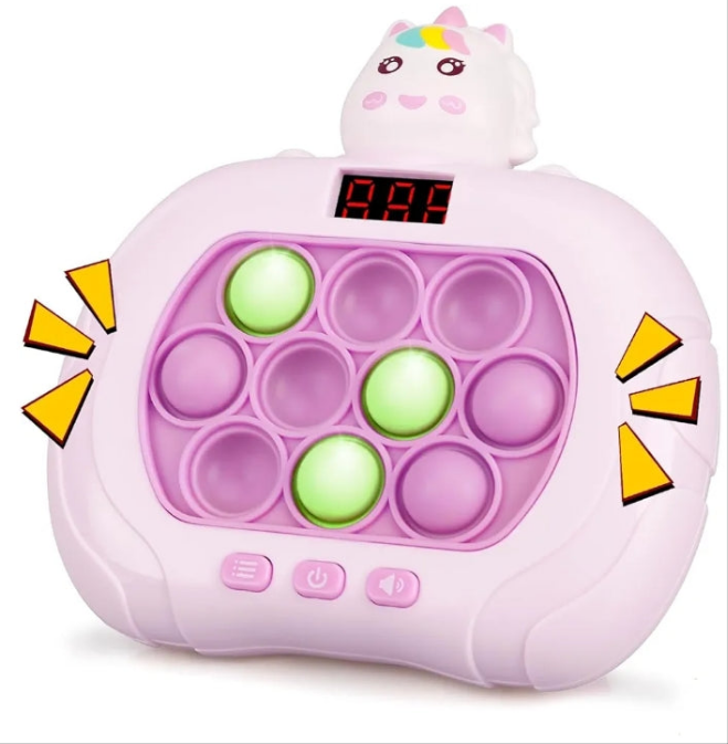 Blackma Fast Push Game Pop Fidget Toys for Kids Adults, Handheld Puzzle Game Sensory Toys with LED Screen, Quick Push Light Up Game Gifts for 3-and up