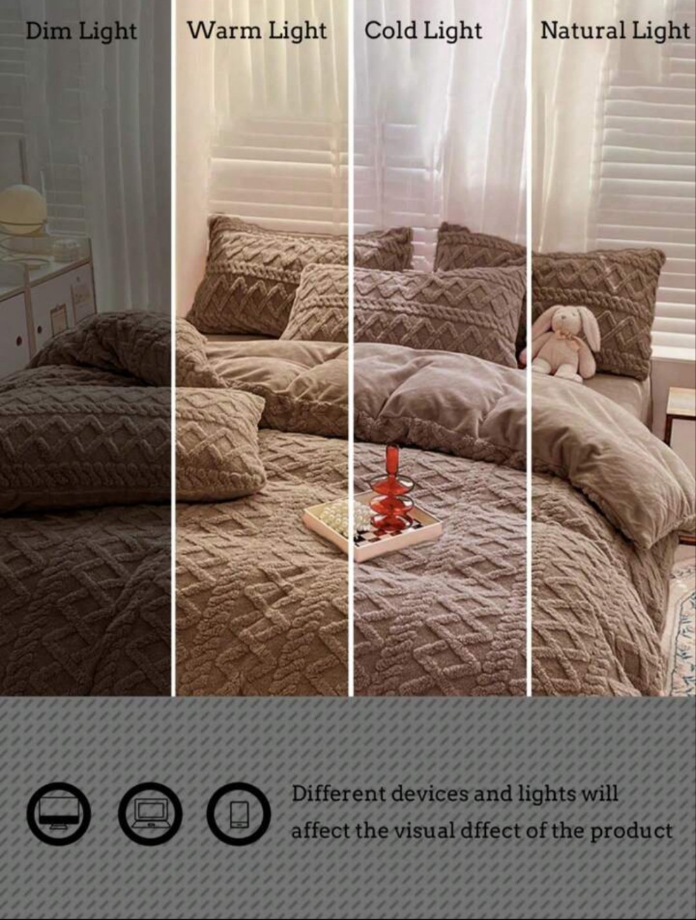 3pcs Deep Plush Crystal Velvet Cozy And Soft Duvet Cover Set, Suitable For Bedroom, Guest Room 1 set of 3