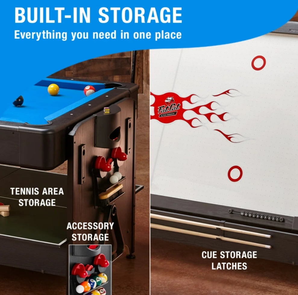 3 in 1 Air Hokey, Pool, Table Tennis Multi-Game Table
