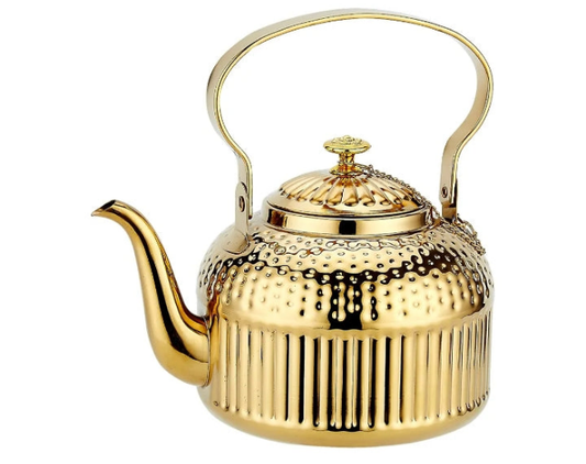 Antique 1.2L (40Oz) Stainless Steel Teapot with Infuser Gold