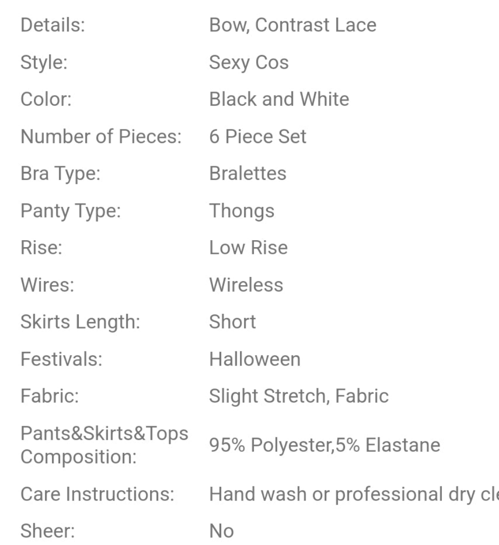 6pcs/Set Sexy Lace Patchwork Striped Bodycon Skirt With Necktie And Fishnet Stockings, Halloween Secretary Costume