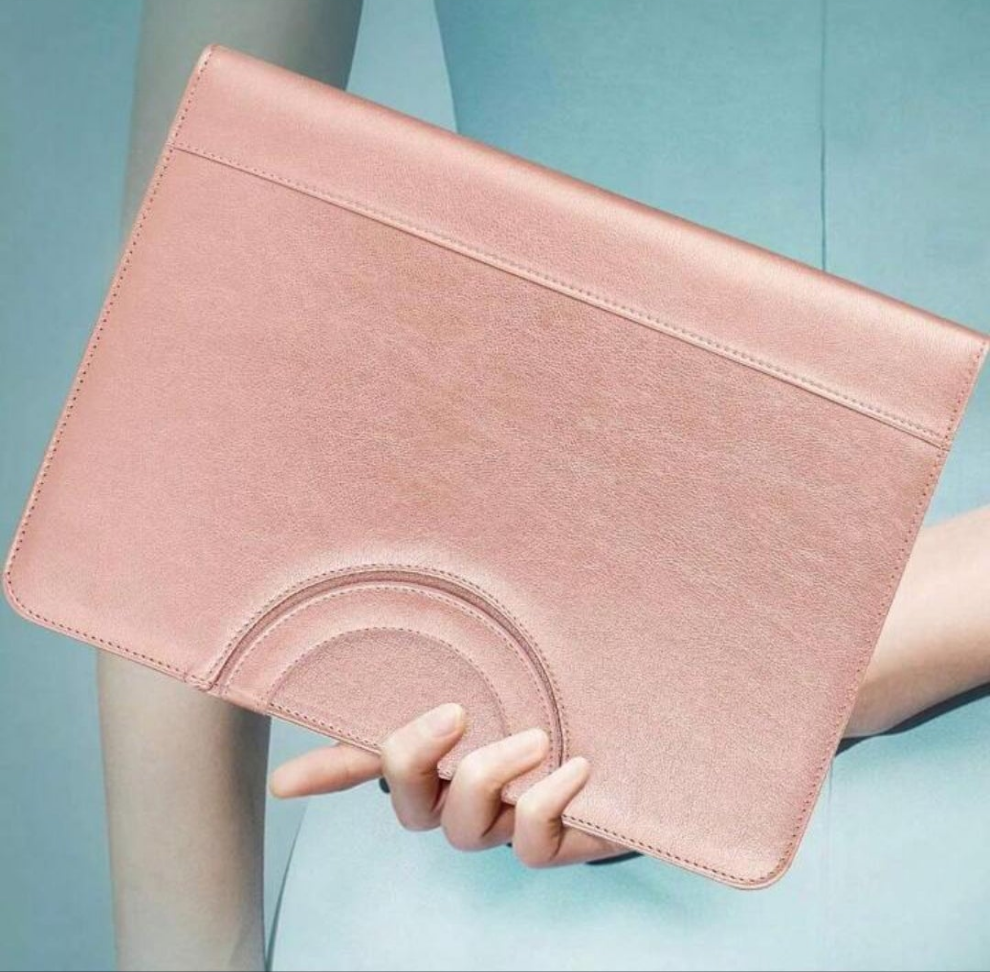 Zippered Leather Padfolio Portfolio With [Hidden Handle] And [Clipboard], Business Conference Portfolio Organizer Notepad Folder, Portfolio Bag, Portfolio Padfolio For Women/Men