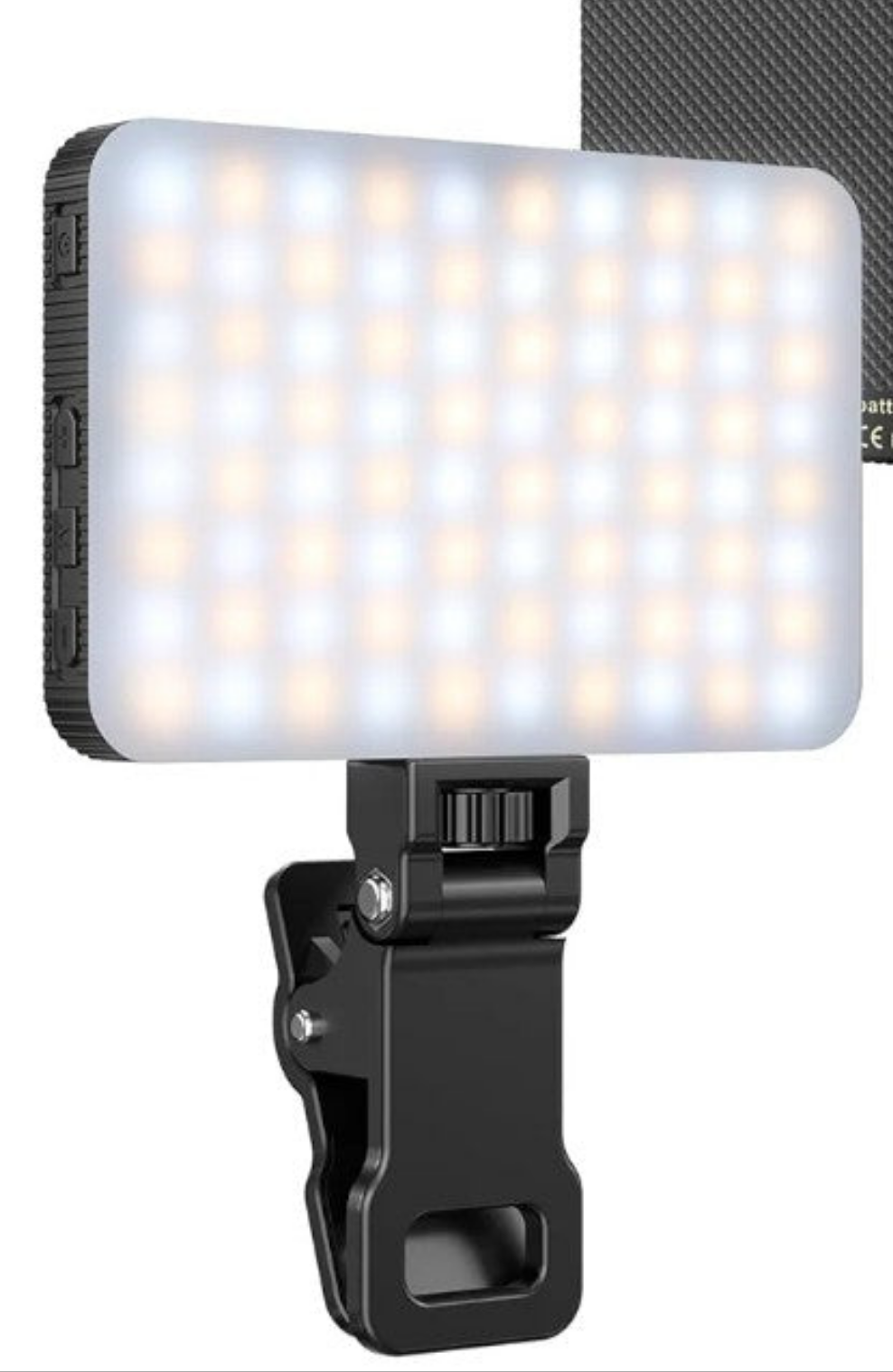 Rechargeable Selfie Light - Portable Clip on Video Light for Phone/Laptop/Camera with Smart Light Sensor,3 Light Mode,2000mAh Battery Phone Light for Selfie/Makeup/Video Conference/TikTok