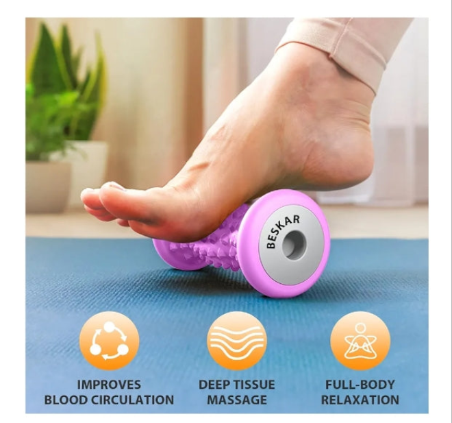 Foot Massage Roller for Plantar Fasciitis Relief, Portable Foot Roller to Deep Tissue Muscle Massage, Foot Arch and Heel Pain, Foot Trigger Point Therapy Reflexology Tool Arm Hand Leg