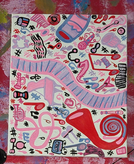 COCOMONEY ART Music 1 OF 1 CUSTOM PIECE BY COCOMONEY painting on canvas