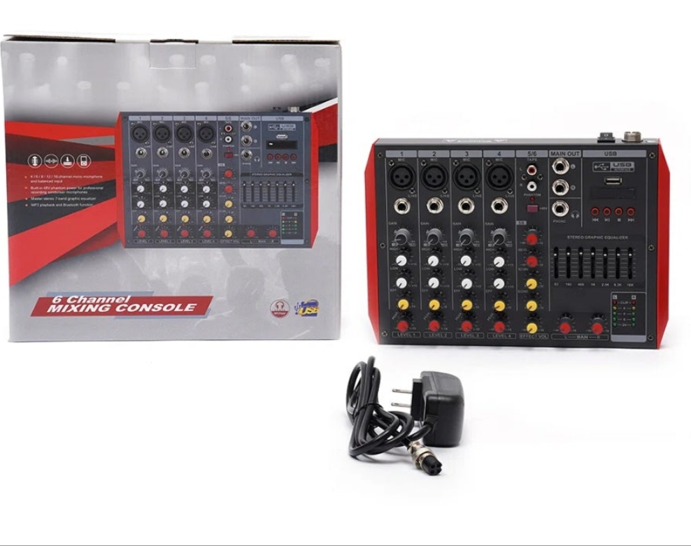 6 Channel Bluetooth Versatile Audio Mixer