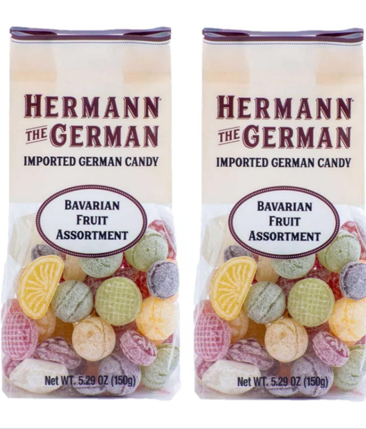 German Hard Candy - Imported - Pack of 2 (Bavarian Fruit Candy Assortment)