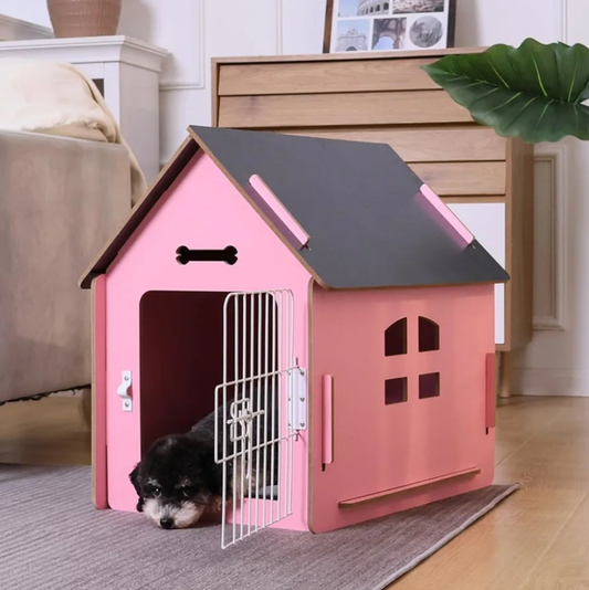 Dog House Indoor for Small Dogs or Cats, Cozy Wooden Design, Small Indoor Bed House, with Air Vents and Elevated Floor Warm Dog Cave