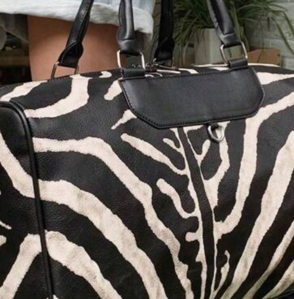 COCOMONEY Zebra Print Duffel Bag sexy like the one I have and used in my shows