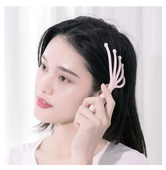 Scalp Massager, Protable Hand Held SPA Head Massager for Deep Relaxation & Stress Reduction in The Office Home SPA Father's Day and Mother's Day Gifts Pink+Blue(2-Pack)