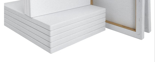 Stretched Canvas for Painting,10Pack 8X10 Inch Stretched White Blank Canvas,8 Oz Triple Primed 5/8" Profile Stretched Canvases,100% Cotton,Canvas for Painting, for Acrylics, Oils