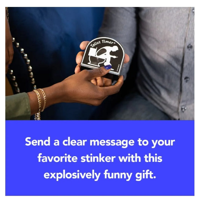 The Original Toilet Timer (Classic), As Seen on Shark Tank. Funny Gift for Men, Husband, Dad, Son, Birthday, Christmas, Stocking Stuffer.