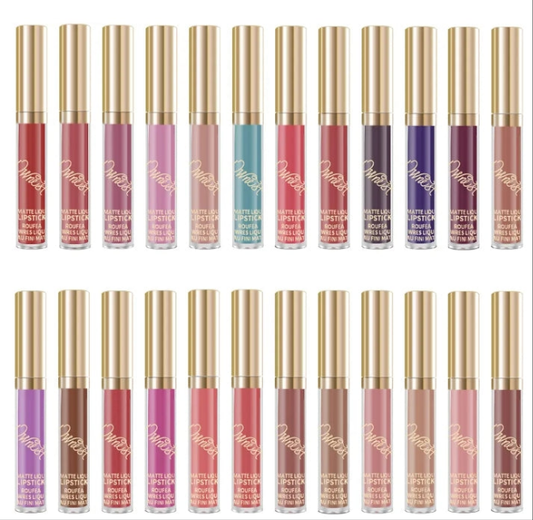 Colors Matte Velvety Liquid Lipstick Set,Waterproof Long Lasting Non-Stick Cup Liquid Lipgloss Beauty Cosmetics Makeup Kit