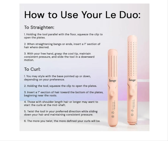 360° Airflow Styler | 2-in-1 Curling Wand & Titanium Flat Iron Professional Hair Straightener and Curler with Cooling Air Vents to Lock in Style | Adjustable Temp