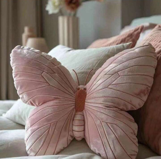 1pc Pink Butterfly Decorative Throw Pillow, Girly Style, Suitable For Living Room Sofa, Bedroom Bedside